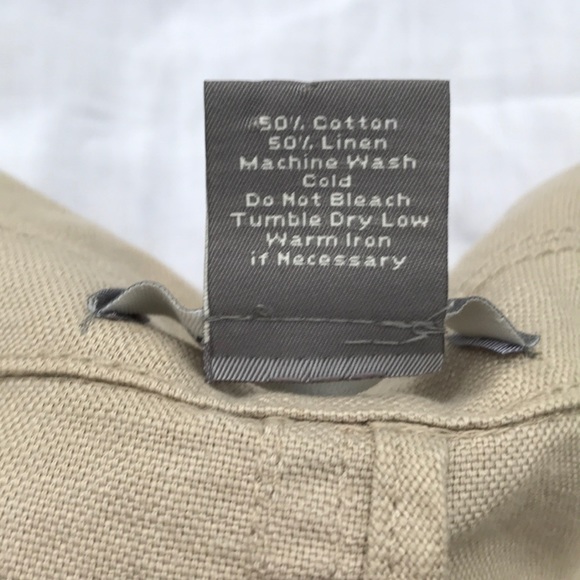 Ann Taylor tan linen blend blazer 3/4 sleeve sz 4 - Picture 7 of 7